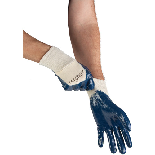 Gants &agrave; doublure interlock de poids moyen, 10/T-Grand, R&ecirc;vetement Nitrile, Enveloppe en Coton Meunier Outillage Industriel