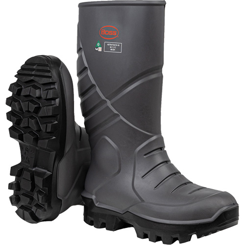 Boss&reg; Footwear Full Safety Boot with Midsole & Internal Met Guard, Thermal Polyurethane, Steel Toe, Puncture Resistant Sole, Size 6 Meunier Outillage Industriel