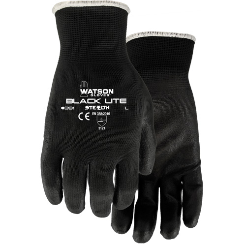 Gants 391 Stealth Black Lite, T-petit, R&ecirc;vetement Polyur&eacute;thane, Enveloppe en Polyester Meunier Outillage Industriel