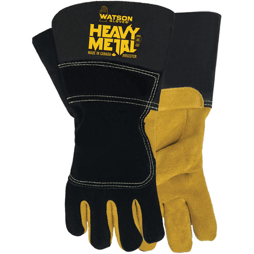 Gants de soudage d'hiver Black Velvet Heavy Metal, Taille Petit, Enveloppe en Cuir d'&eacute;lan refendu, ASTM ANSI niveau A5 Meunier Outillage Industriel