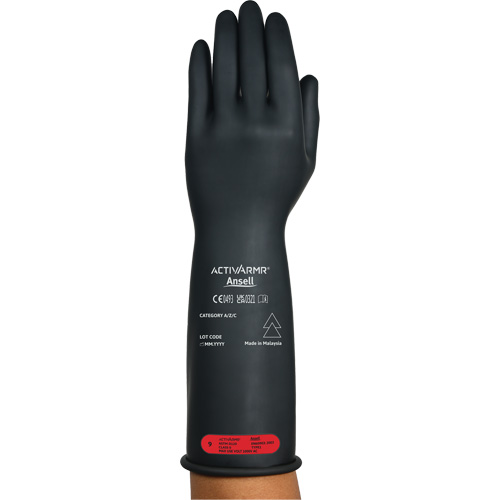 Gants &eacute;lectriques isol&eacute;s ultra l&eacute;gers ActivArmr RIG R014BUL, ASTM classe 0, Taille 8, 14" lo Meunier Outillage Industriel