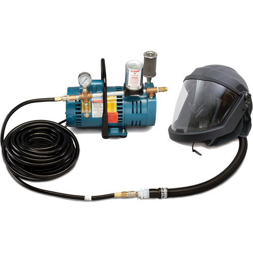 Syst&egrave;me de casque et de protection respiratoire &agrave; adduction d'air DEFENDER pour 1 travailleur Meunier Outillage Industriel