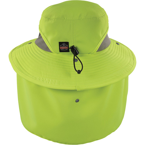 Chapeau de garde forestier 8934 Chill-Its avec prot&egrave;ge-nuque, petit/moyen, Lime haute visibilit&eacute; Meunier Outillage Industriel