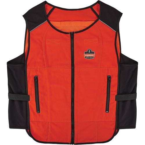 Veste de refroidissement &agrave; changement de phase l&eacute;g&egrave;re avec sachets de recharge Chill-Its 6260, 2T-grand/3T-grand, Orange Meunier Outillage Industriel
