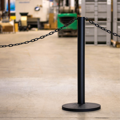 Industrial Stanchion Kit with Plastic Chain, 37" High, Yellow Meunier Outillage Industriel