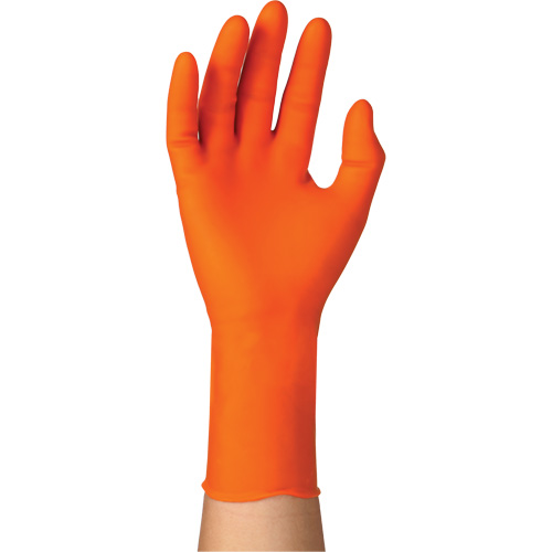 Gants jetables TOUCHNTUFF 93-800, 6,5/7, Latex/N&eacute;opr&egrave;ne/Nitrile, 23,6-mils, Sans poudre, Orange Meunier Outillage Industriel