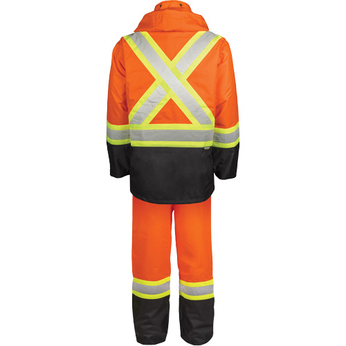 Ensemble de pluie haute visibilit&eacute; en tissu 150 deniers, Polyester, 2T-Grand, Orange haute visibilit&eacute; Meunier Outillage Industriel