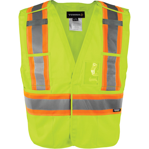 Gilet haute visibilit&eacute; &agrave; d&eacute;tachement rapide en 5 points, Orange haute visibilit&eacute;, Moyen/Petit, Polyester Meunier Outillage Industriel