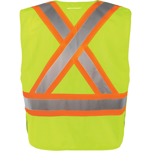 Gilet haute visibilit&eacute; &agrave; d&eacute;tachement rapide en 5 points, Orange haute visibilit&eacute;, Moyen/Petit, Polyester Meunier Outillage Industriel