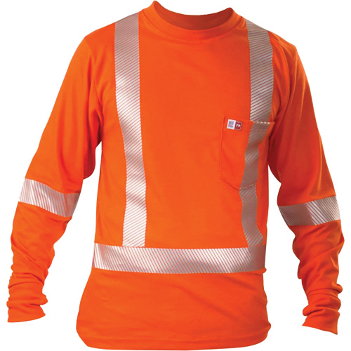T-shirt &agrave; manches longues, Moyen, Orange Meunier Outillage Industriel