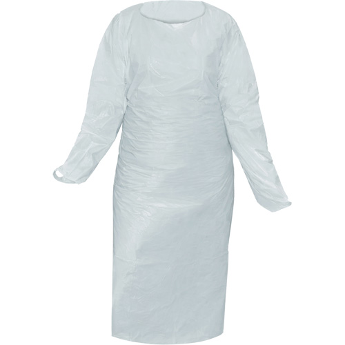 CoverMe Gown with Thumbholes, One Size, White, Polyethylene Meunier Outillage Industriel