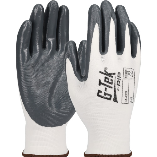 G-Tek&reg; Economy Seamless Knit Glove, Large, Nitrile Coating, 13 Gauge, Nylon Shell Meunier Outillage Industriel