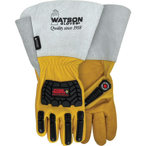 Storm Trooper Water-Resistant Gloves, Medium, Cowhide Palm, Gauntlet Cuff Meunier Outillage Industriel