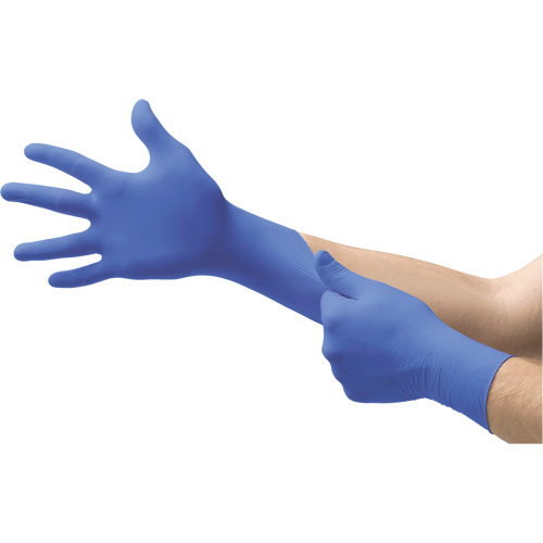 MICROFLEX N21 Disposable Gloves, 6.5/7/Small, Nitrile, 4.7-mil/5.5-mil, Powder-Free, Cobalt, Class 2 Meunier Outillage Industriel