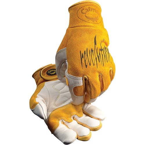 Caiman&reg; Premium TIG/MIG Welder's Gloves with Hook & Loop Closure, Split Cowhide, Size Large Meunier Outillage Industriel