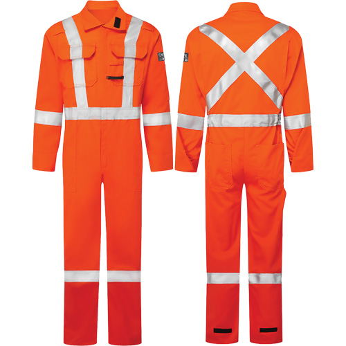 Combinaisons Avenger, 7 oz, Taille 44, Orange haute visibilit&eacute; Meunier Outillage Industriel