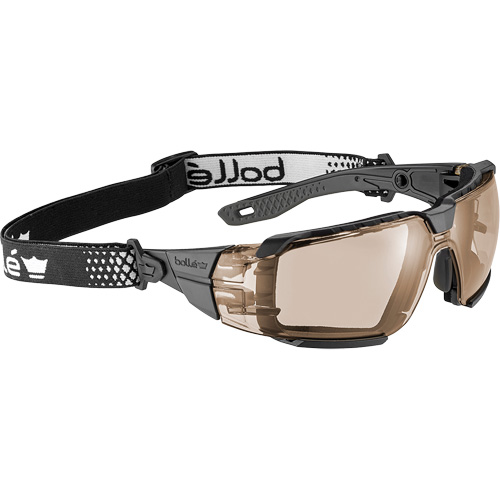 Lunettes de s&eacute;curit&eacute; RUSH+ 2.0 XP avec monture noire et grise, M/G, Lentille Cuivre, Antibu&eacute;e/Anti-&eacute;gratignures, ANSI Z87+ Meunier Outillage Industriel