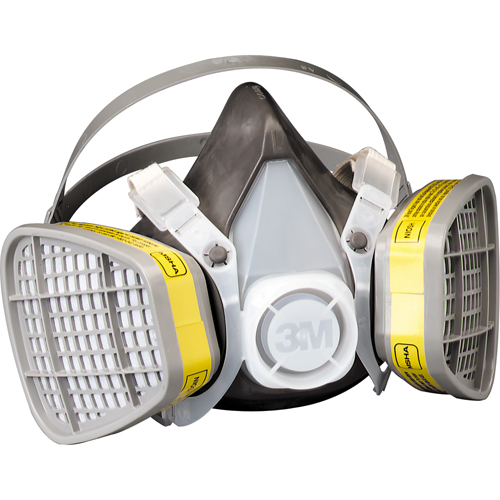 Respirateur pour vapeurs organiques/gaz acide, &eacute;lastom&egrave;re/Thermoplastique, Moyen Meunier Outillage Industriel