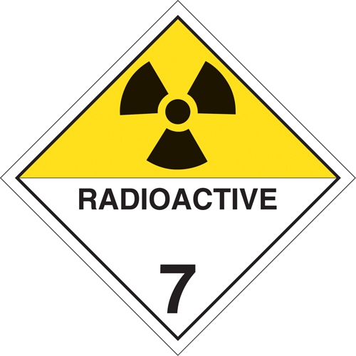 Radioactive Materials TDG Placard, Plastic Meunier Outillage Industriel