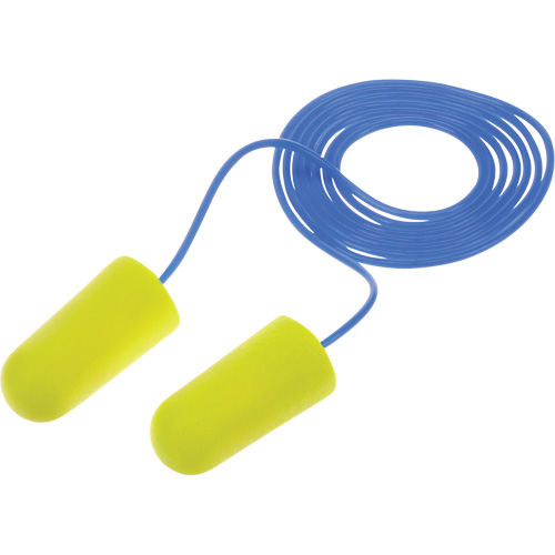 E-A-Rsoft Yellow Neon Earplugs, Bulk - Polybag, Corded Meunier Outillage Industriel