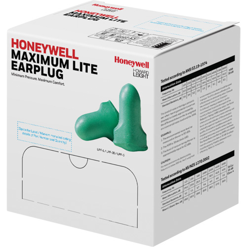 Howard Leight Maximum Lite Low-Pressure Foam Earplugs, Bulk - B Meunier Outillage Industriel