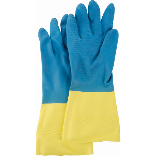 Gants deux tons NS53, Taille Moyen/8, 13" lo, N&eacute;opr&egrave;ne/Latex de caoutchouc, Doublure en Ouat&eacute;e, 28 mils Meunier Outillage Industriel