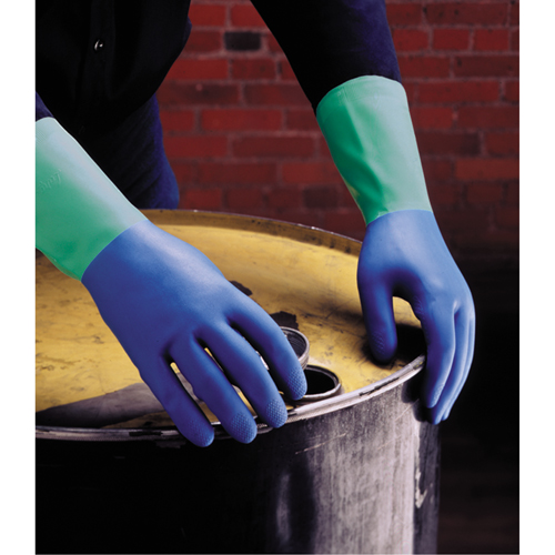 Gants Protector, Taille 6/Petit/6,5, 13" lo, Nitrile/Latex de caoutchouc, Doublure en Ouat&eacute;e, 28 mils Meunier Outillage Industriel