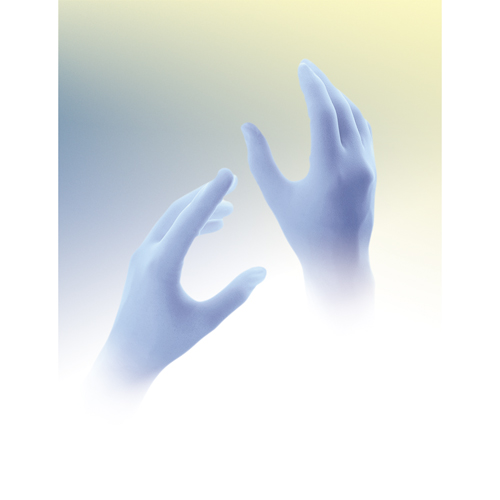 Gants jetables Qualatrile QRP, Moyen, Nitrile, 5 mils, Sans poudre, Bleu Meunier Outillage Industriel