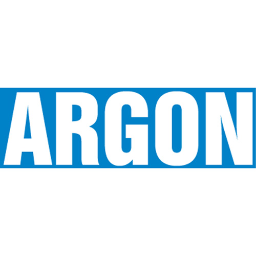 "Argon" Pipe Markers, Self-Adhesive, 2-1/2" H x 12" W, White on Blue Meunier Outillage Industriel