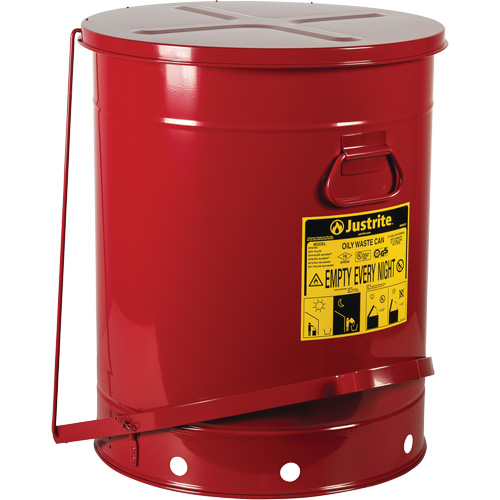 Oily Waste Cans, FM Approved/UL Listed, 21 US gal., Red Meunier Outillage Industriel
