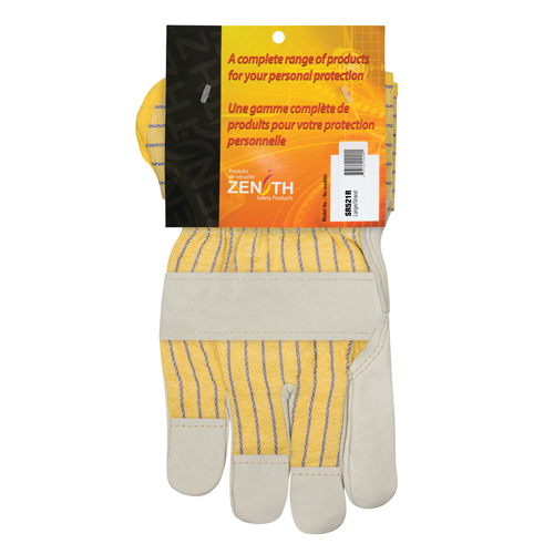 Winter-Lined Patch-Palm Fitters Gloves, Large, Grain Cowhide Palm, Cotton Fleece Inner Lining Meunier Outillage Industriel
