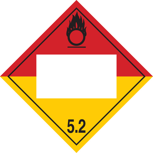 Organic Peroxide TDG Placard, Plastic Meunier Outillage Industriel