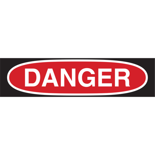 "Danger" Sign, 7" x 10", Polystyrene, English Meunier Outillage Industriel