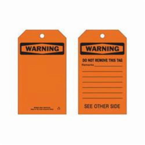 Self-Laminating Safety Tags, Polyester, 4" W x 7" H, English Meunier Outillage Industriel
