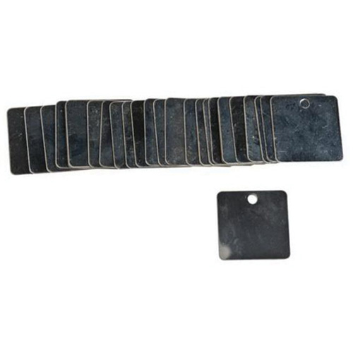 &eacute;tiquettes carr&eacute;es vierges pour vannes, Acier, 1-1/2" la x 1-1/2" h Meunier Outillage Industriel