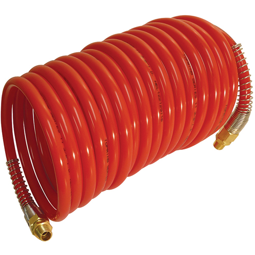 Maxpro Self-Storing Nylon Air Hoses With Fittings, Air, 3/8" ID x 50' L, Nylon, 200 PSI at 23 °C Meunier Outillage Industriel