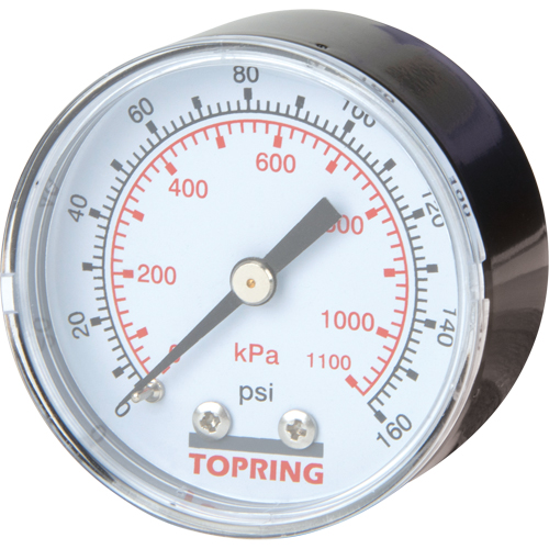 Mini Regulators - Replacement Gauge, 2" , 0 - 160 psi, Back Mount, Analogue Meunier Outillage Industriel