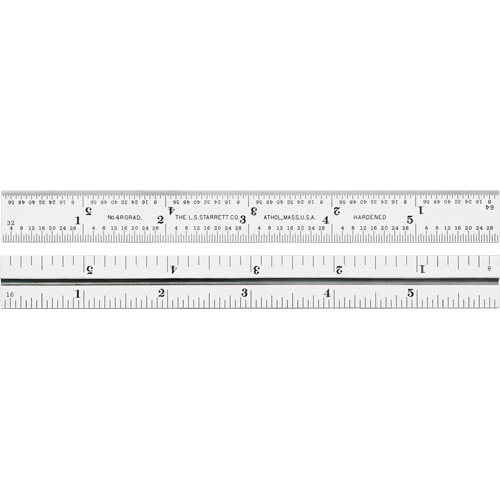 Junior Combination Squares, 6" L, 8/100" Graduations, Steel, Satin Meunier Outillage Industriel