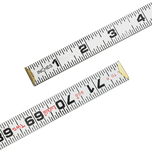R&egrave;gle Red End Two Way, 6' lo, Bois, Graduations de 1/16" Meunier Outillage Industriel
