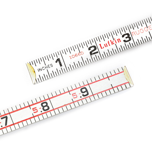 R&egrave;gle &agrave; pes&eacute;e Red End pour ing&eacute;nieur, 6' lo, Bois, Graduations de 1/16" Meunier Outillage Industriel