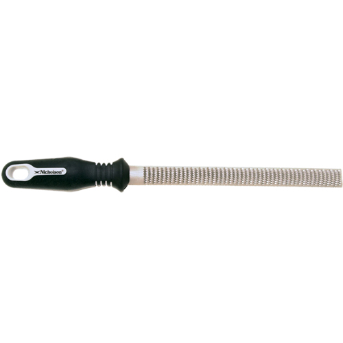Limes avec poign&eacute;es ergonomiques, Demi-ronde, 8" Meunier Outillage Industriel