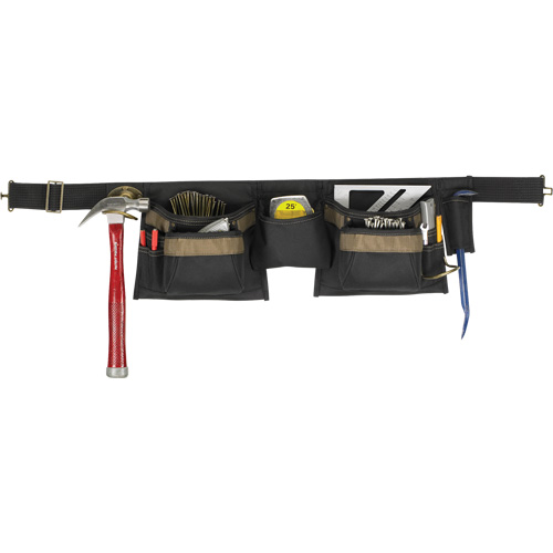Deluxe Tool Belt Combo, Polyester, Black Meunier Outillage Industriel