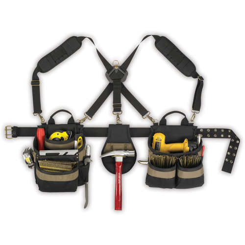 Ceintures combin&eacute;es 5 pi&egrave;ces avec 20 poches Comfortlift, Polyester, Noir Meunier Outillage Industriel