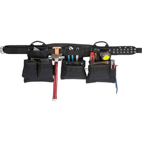 Ceinture &agrave; outils professionnelle pour menuisier, Polyester, Noir Meunier Outillage Industriel