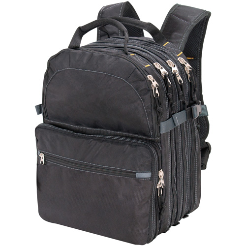 Sacs &agrave; dos pour outils &agrave; 75 pochettes, 13" lo x 17-1/2" la, Noir, Nylon Meunier Outillage Industriel
