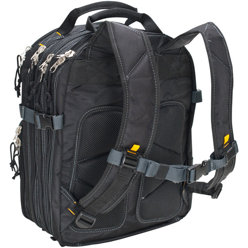 Sacs &agrave; dos pour outils &agrave; 75 pochettes, 13" lo x 17-1/2" la, Noir, Nylon Meunier Outillage Industriel