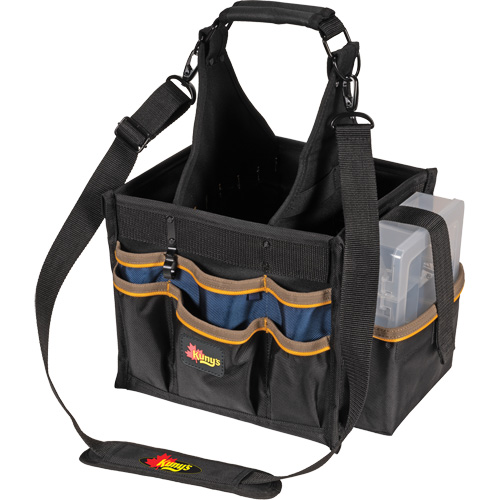Grands porte-outils pour &eacute;lectriciens et travaux de maintenance, Polyester, 23 pochettes, Noir Meunier Outillage Industriel