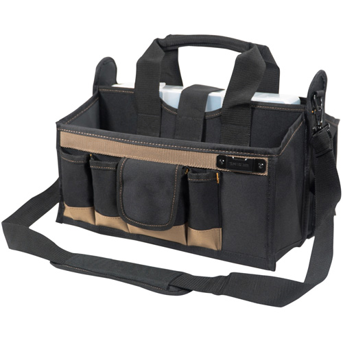 Center Tray Tool Bag, Canvas, 16 Pockets, Black Meunier Outillage Industriel