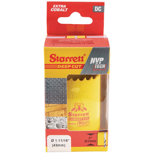 Scie &agrave; cloche bim&eacute;tal 1-11/1, 1-11/16", Profondeur de la coupe 2", Bim&eacute;tal Meunier Outillage Industriel