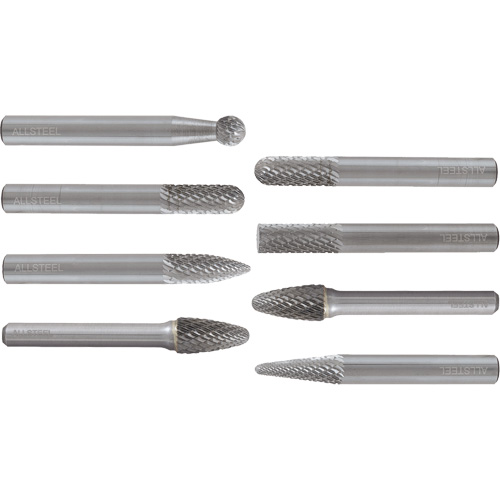 Jeu de fraises au carbure ALLSTEEL, 8 morcea Meunier Outillage Industriel
